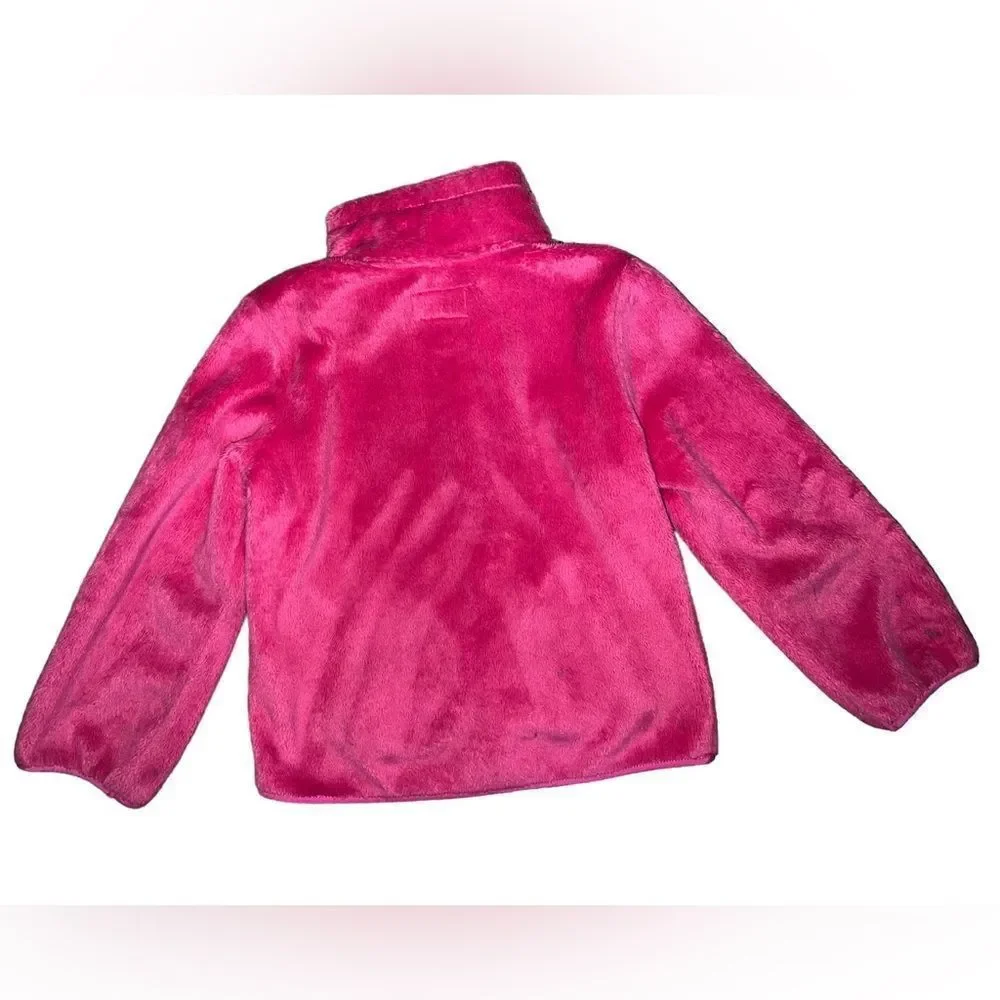 The Children's Place Faux Fur Jacket Pink Fall/Spring Toddler Girls 4T EUC
